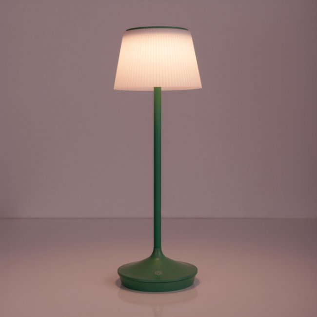 Lampe Solaire de Table 370 Lumens Emma Usb Blanc-Vert Dimmable 2700-3000-4000°K 