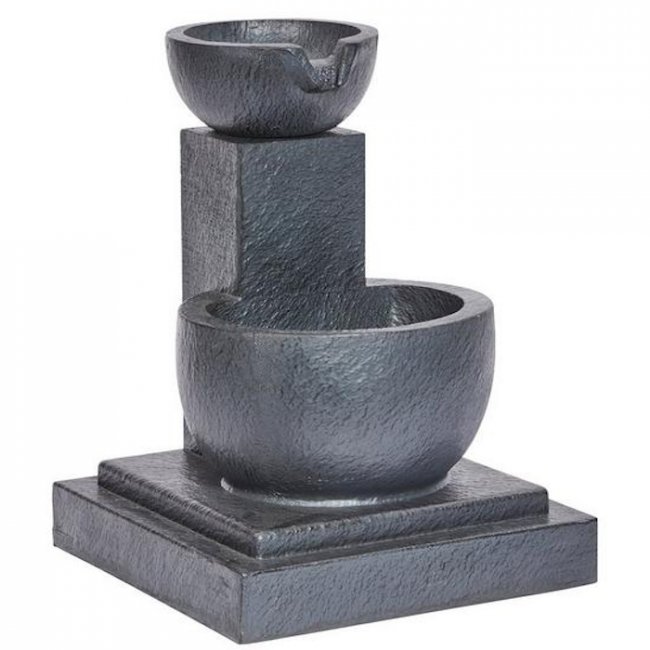 Fontaine Solaire Cascade Fengshui Hybride Batterie