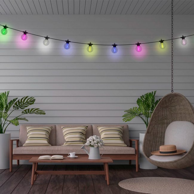 Guirlande Solaire Usb Multicolore 60 Lumens Cadène 8 Modes Télécommande 
