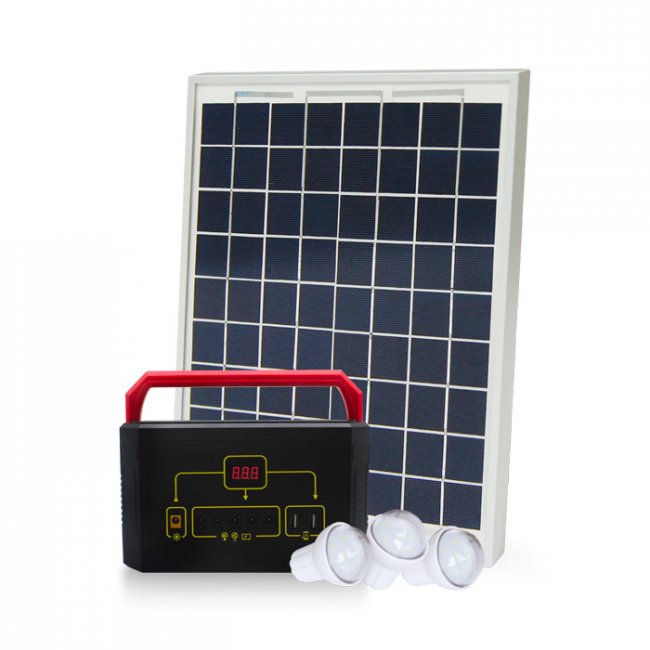 Kit d'Eclairage Solaire 12V 30W KL030 Chargeur Lithium LifePo 3 Lampes 810 Lumens