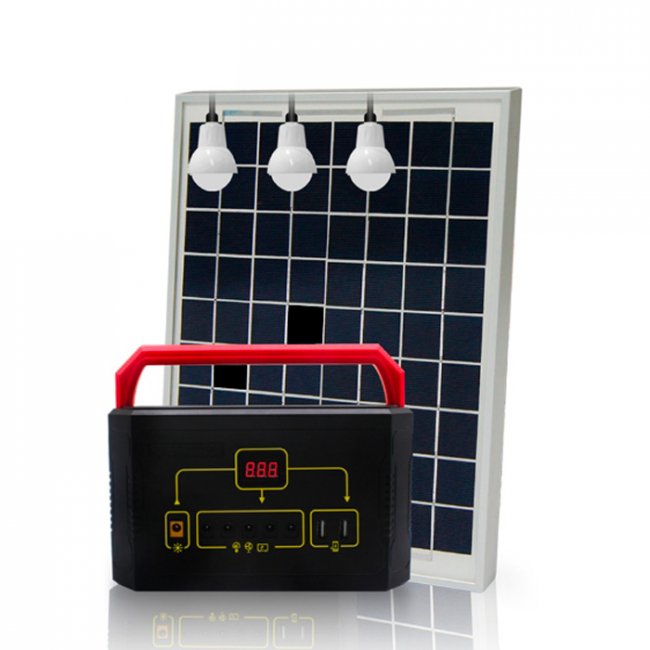 Kit d'Eclairage Solaire 12V 30W KL030 Chargeur Lithium LifePo 3 Lampes 810 Lumens