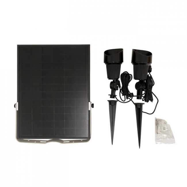 Spot Solaire Puissant Double Fonte d'Aluminium ZS-SFD11 600 Lumens