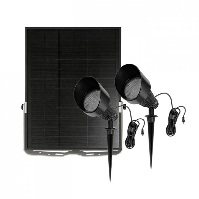 Spot Solaire Puissant Double Fonte d'Aluminium ZS-SPF600-11 600 Lumens