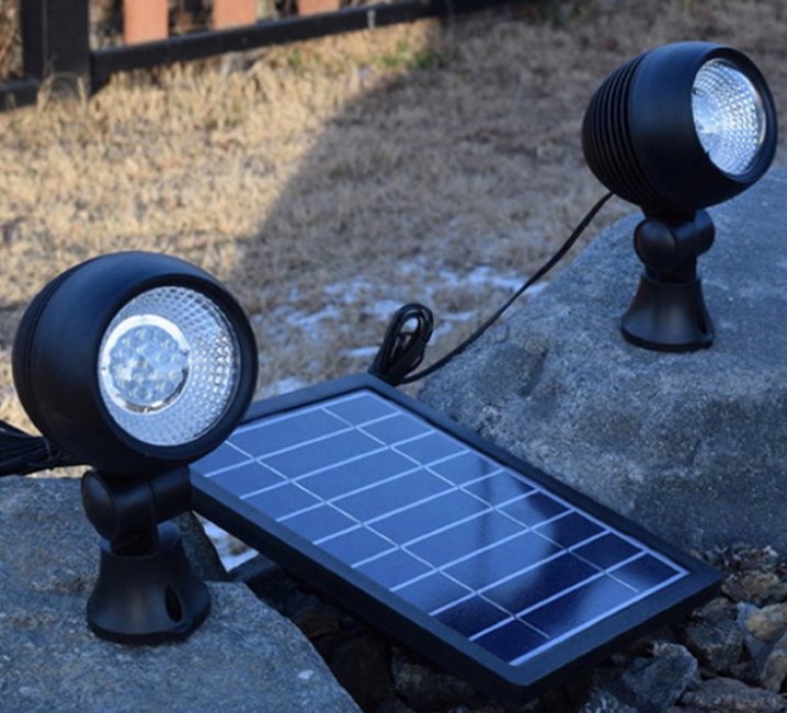 Spot Solaire Puissant Double Abs ZS-SP216 