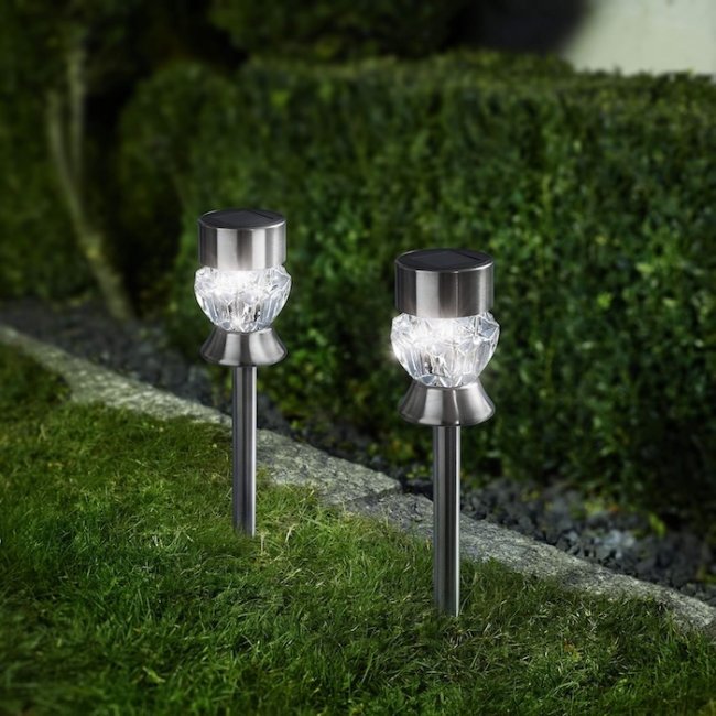 Lampe Solaire Inox Tuscany Couleurs Changeantes 