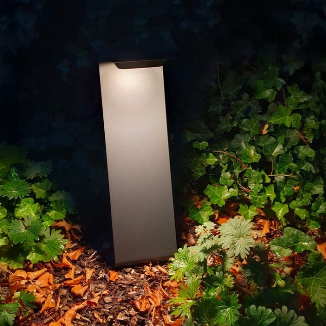 Borne Solaire Puissante Zain Hybride Détecteur 230 Lumens Aluminium 3000°K