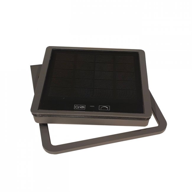 Borne Solaire Puissante Zain Hybride Détecteur 230 Lumens Aluminium 3000°K