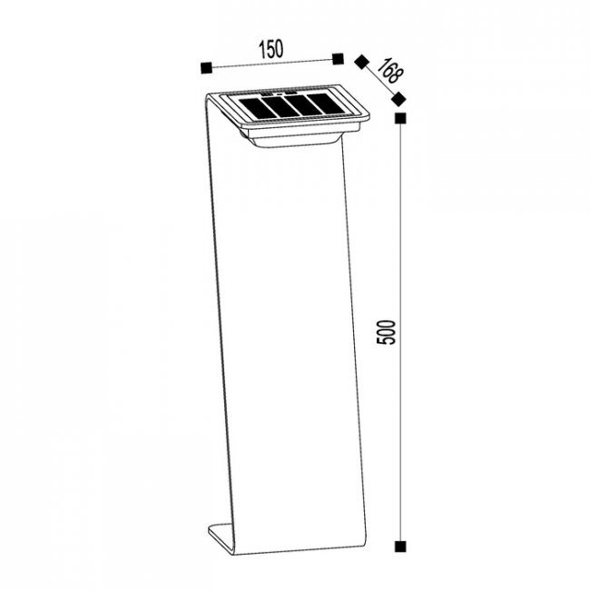Borne Solaire Puissante Zain Hybride Détecteur 230 Lumens Aluminium 3000°K