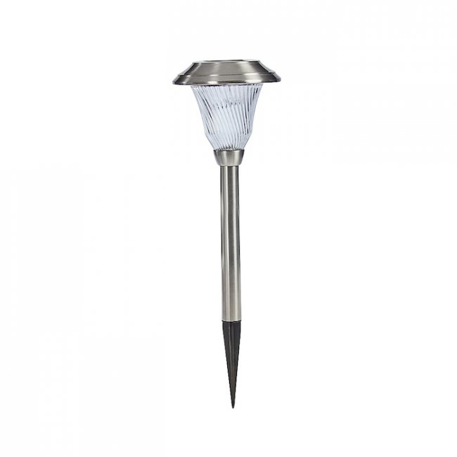 Lampe Solaire Led Inox Verre 20 Lumens Capella Blanc Chaud