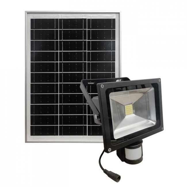 Projecteur Solaire D&eacute;tecteur 20 W Led 2000 Lumens ZS-21 Multi-Rechargement
