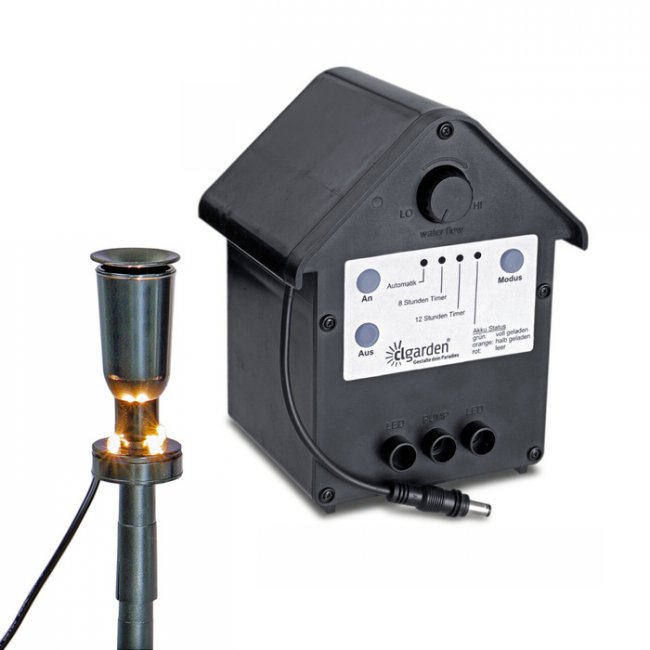 Pompe Solaire Jet d'Eau Batterie et Led 1100L/H 22Wc Programmable NSP5