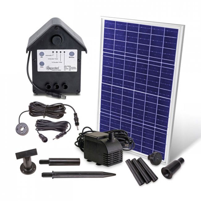 Pompe Solaire Jet d'Eau Batterie et Led 1100L/H 22Wc Programmable NSP5