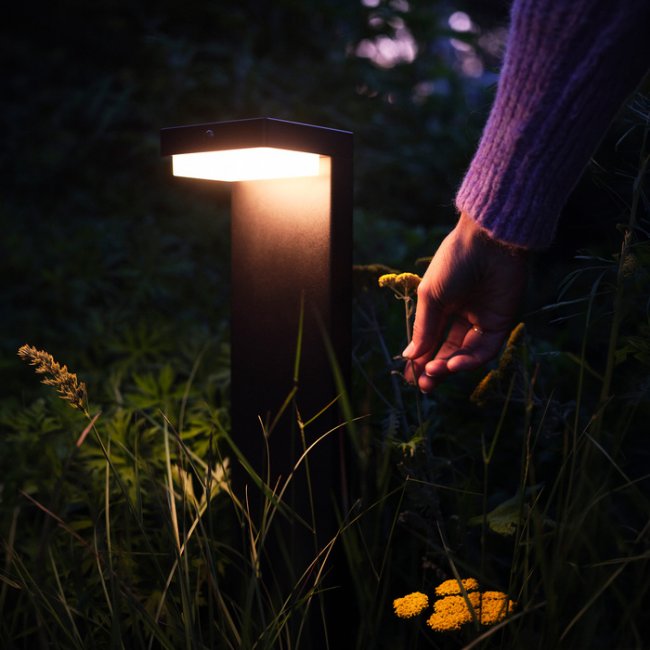 Borne Solaire Hybride D&eacute;tecteur 50/400 Lumens 2 Modes Dawson 700mm