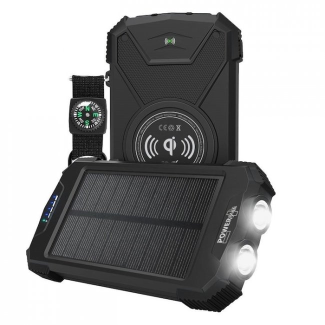 Chargeur Solaire 2 Sorties Usb-Usb-C 10000 mAh Induction 