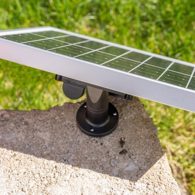 Fontaine Solaire Cascade Mur de Pierre Batterie et Led Hybride Usb