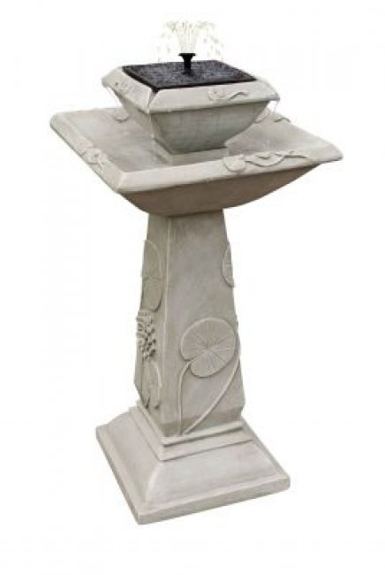 Fontaine Solaire Bain d'Oiseaux Lily Batterie et Led