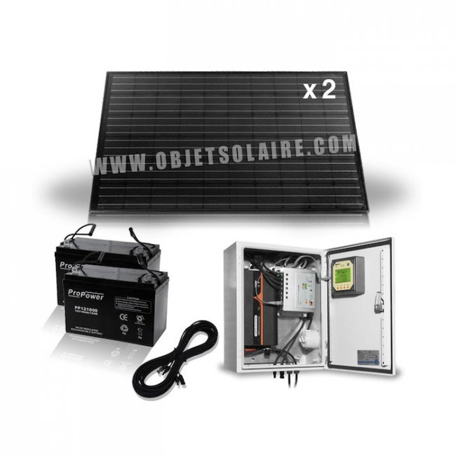 Kit Solaire Complet 550W-24v-230V coffret précâblé