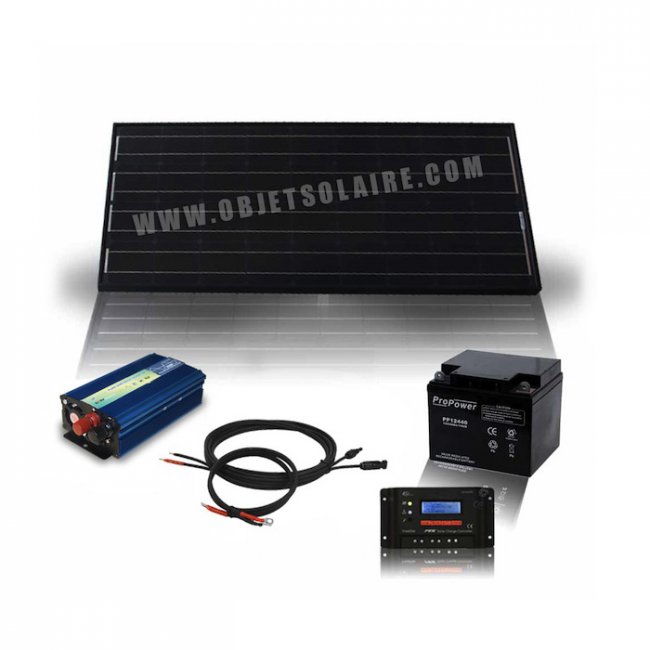 Kit Solaire Complet 100W-12-230V-55A mono