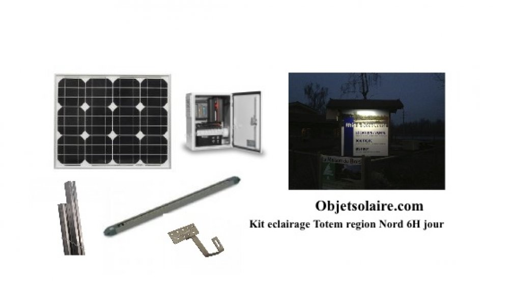 Kit Eclairage Solaire Totem Programmable - 6 H jour Région Nord