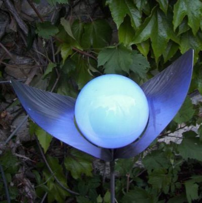 Lampe Solaire d'Art Pétale de Fleur Régina Inox