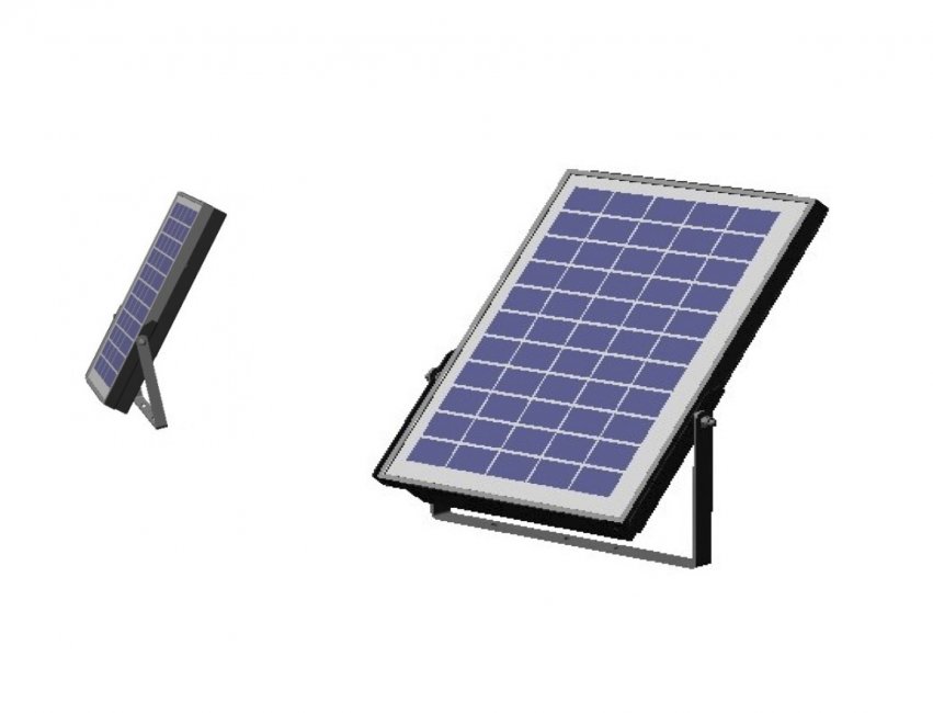 Projecteur Solaire Puissant Compact 4 Led 200 Lumens