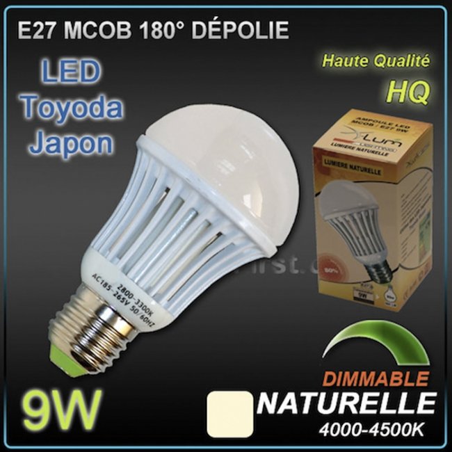 Ampoule LED E27 M-COB 9W Dimmable