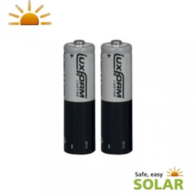 Piles Solaires rechargeables Lithium-Ion LifePo04 AA 800 Mah 3,2V LR06 pack  de 2