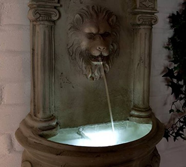 Fontaine Solaire Murale Batterie Led Lion Fontaines Solaires Photovoltaiques Objetsolaire