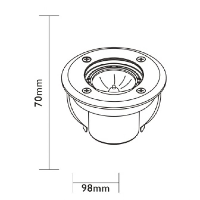 Spot Led Encastrable Inox 12v Easy Connect Broome IP67 Rond 3 W