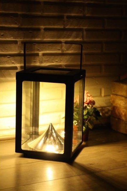 Lanterne Photophore d'Eclairage Solaire Puissant 420 Lumens