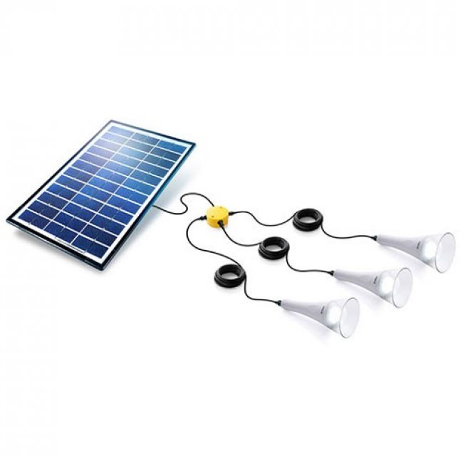 Kit Eclairage Solaire 3 Lampes T Lite 540 Lumens