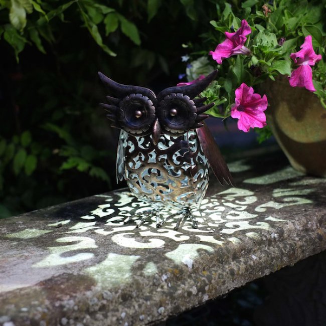 Lampe solaire extérieur lumière extérieur hibou solaire décoration de  jardin lumière solaire hibou extérieur, batterie rechargeable