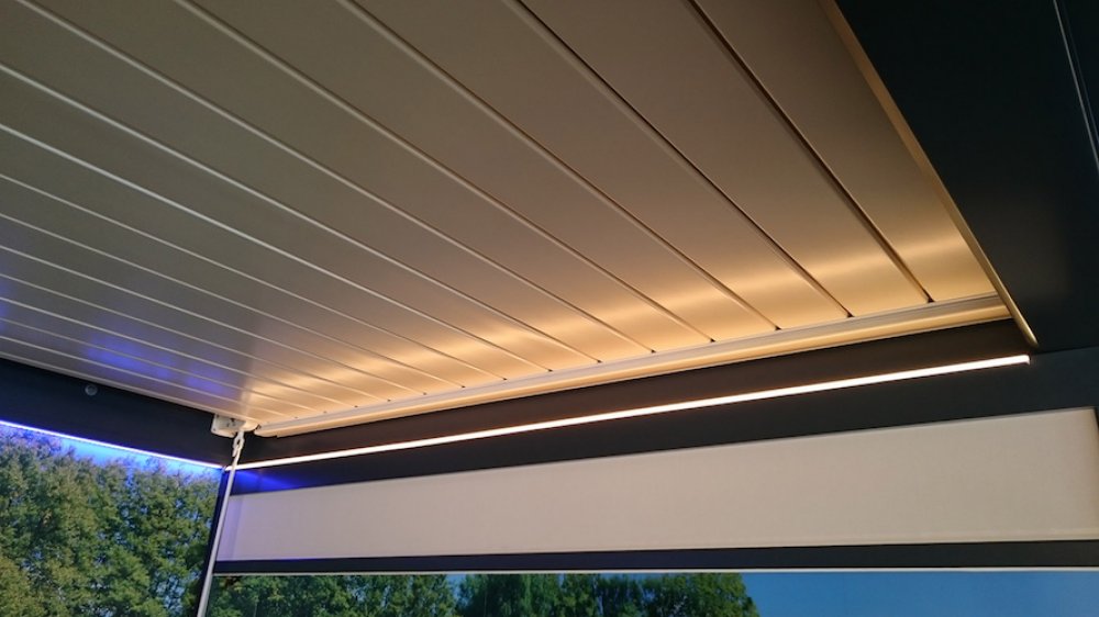 Kit Profilé Aluminium Led Extérieur IP 65 Pergola 1 Mètre 480 lumens