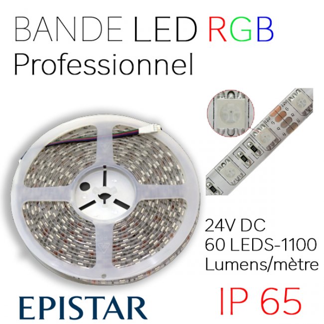 Ruban LED RGB Qualité Professionnelle EPISTAR 24V