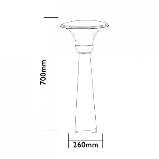 Lampadaire de Jardin Led 12v PERTH 70 cm Easy Connect