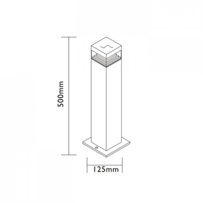 Borne Extérieure Led 12V Hobart 50 cm Basse Tension Easy Connect