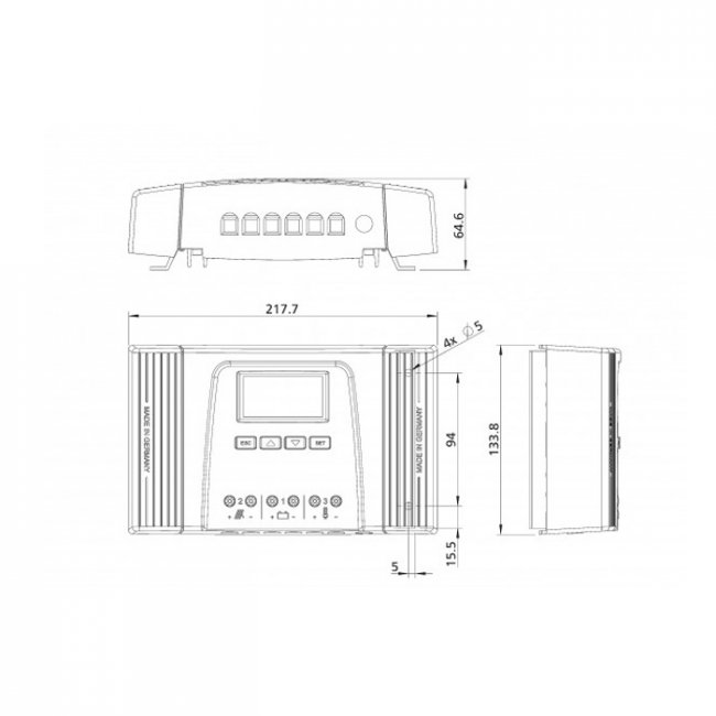 Régulateur de Charge Steca Tarom 2-4545-48V 45A Lcd