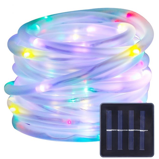 Tube Solaire Ruban Led Multicolore 10m 100 Led