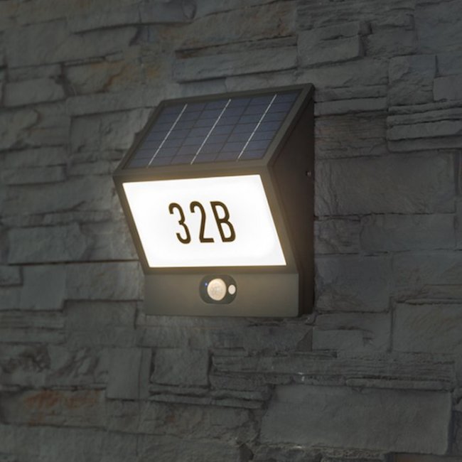 Applique Solaire Puissante 210 Lumens Numéro de Maison Andrée