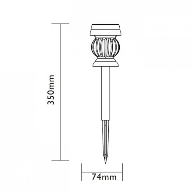 Lampe Solaire Inox Verre Tuscany Couleurs Changeantes 