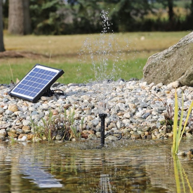 Pompe a eau solaire fontaine panneau solaire sur pied diffuseurs bassin jardin 