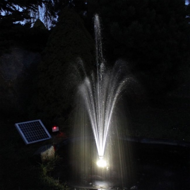 Pompe Fontaine Solaire Jet d'Eau Batterie Led 900L/H 20 WC NSP3Z