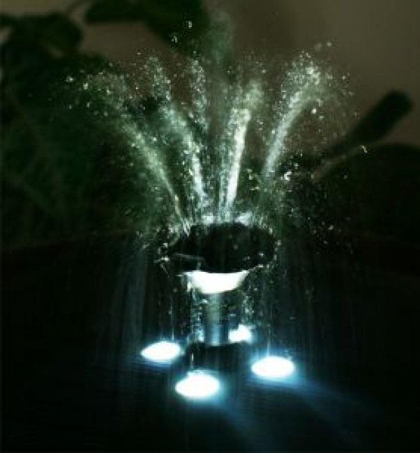 Fontaine Solaire Bain d'Oiseaux Lily Batterie et Led