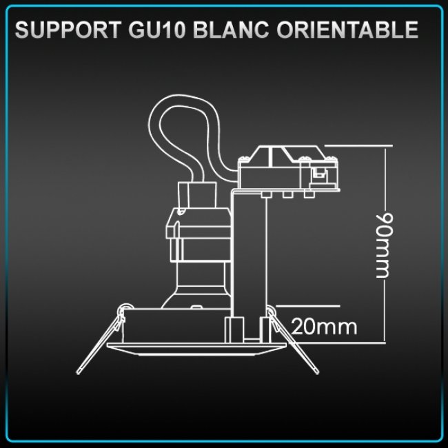 KIT 10 SPOTS LED GU10 Samsung 6W dimmables