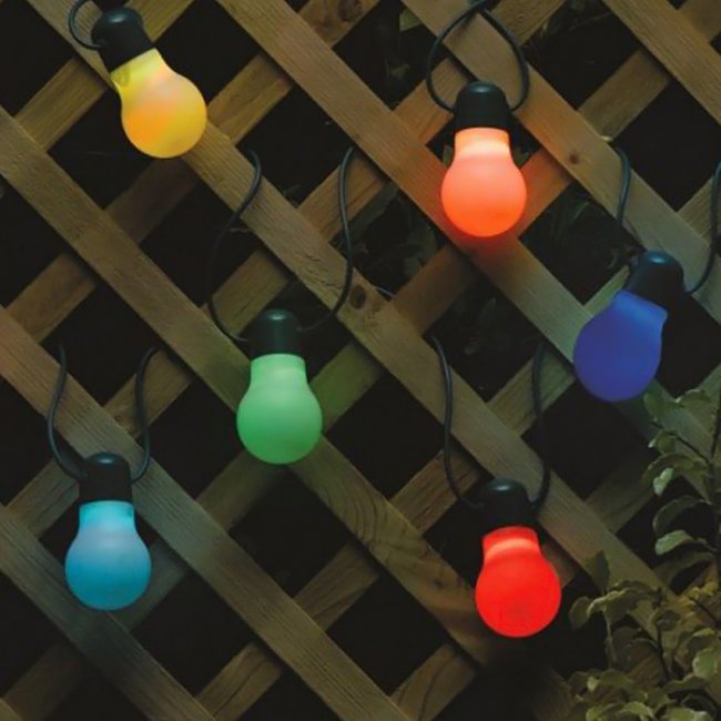 Guirlande Solaire Party 20 Ampoules Led Multicolores