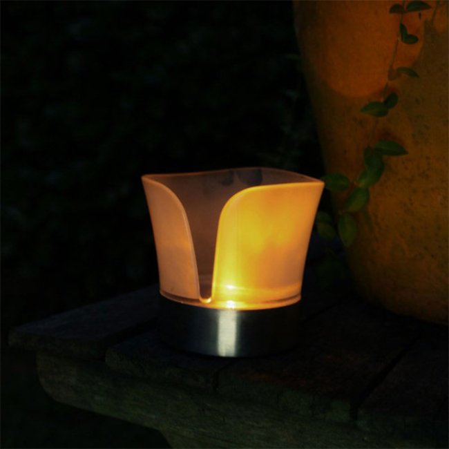 Bougie Solaire Flamme Scintillante