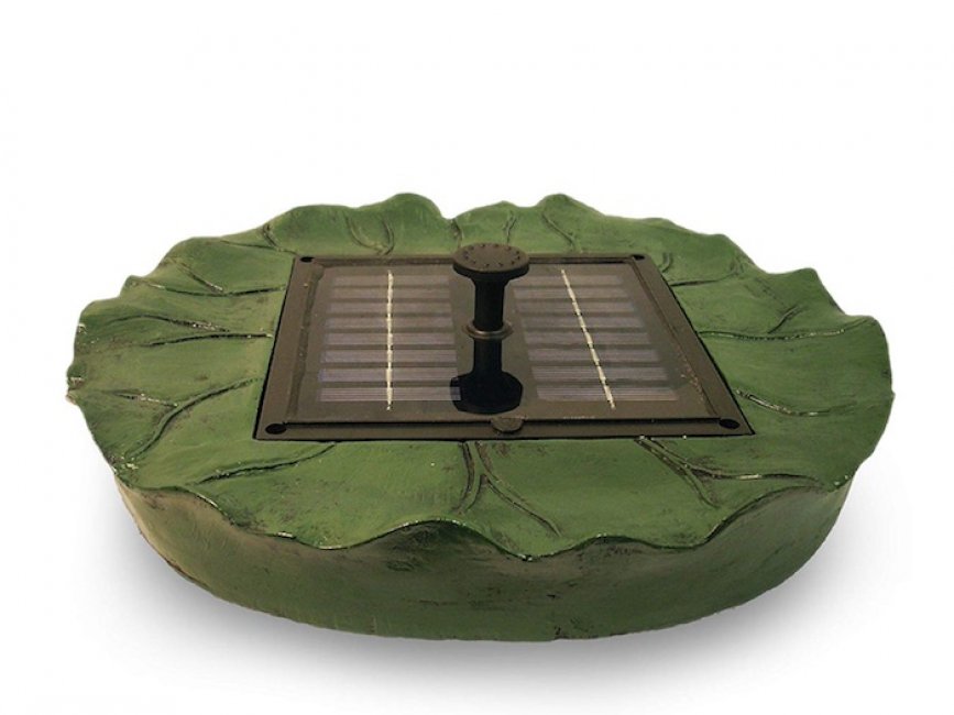 Fontaine Pompe Solaire Flottante Lily Batterie et Led