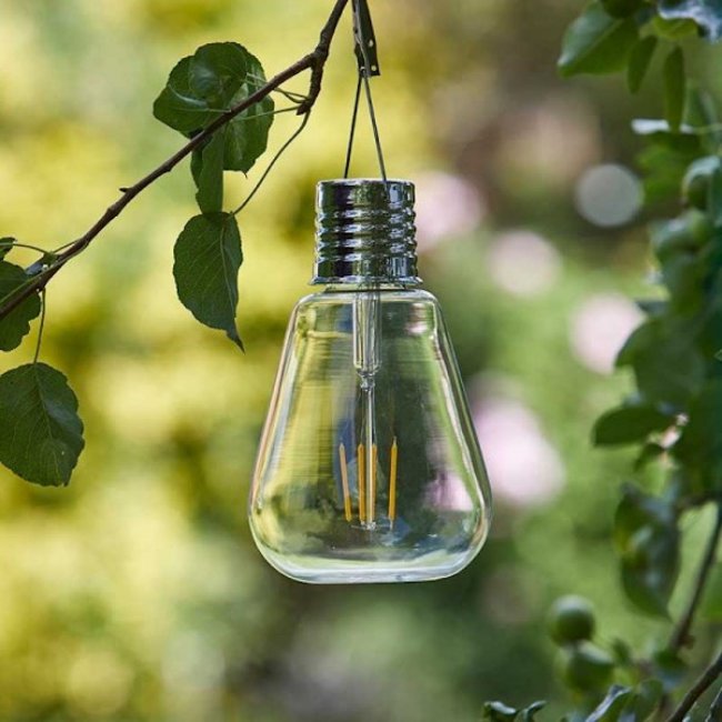 Boule Solaire Verre Ampoule à Suspendre-Poser Blanc Chaud Edison