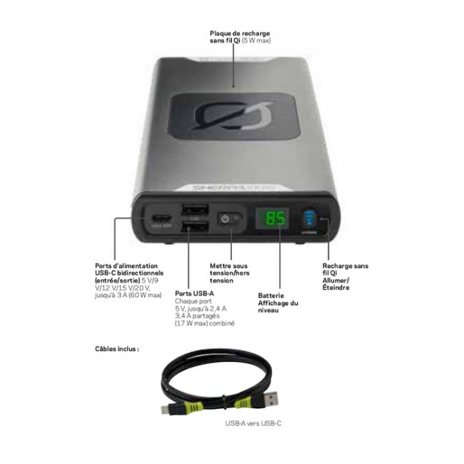 Batterie Sherpa 100PD Portable Goal Zéro USB-C