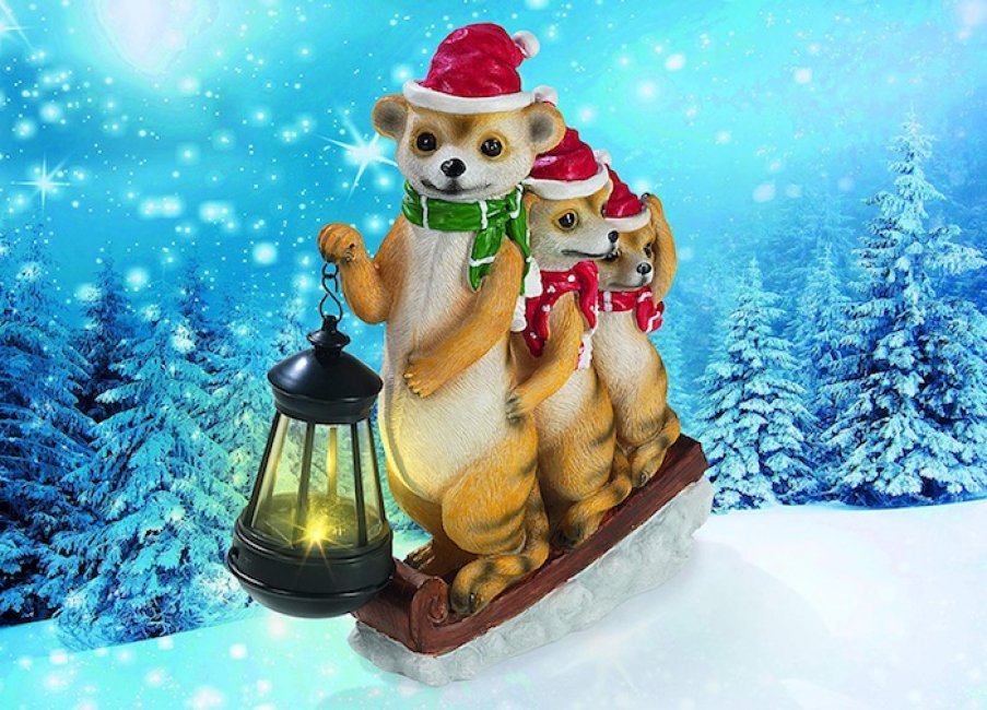 Figurine Solaire De Noel Animaux Sur Luge A Lanterne Decoration Solaire Noel Objets Solaires